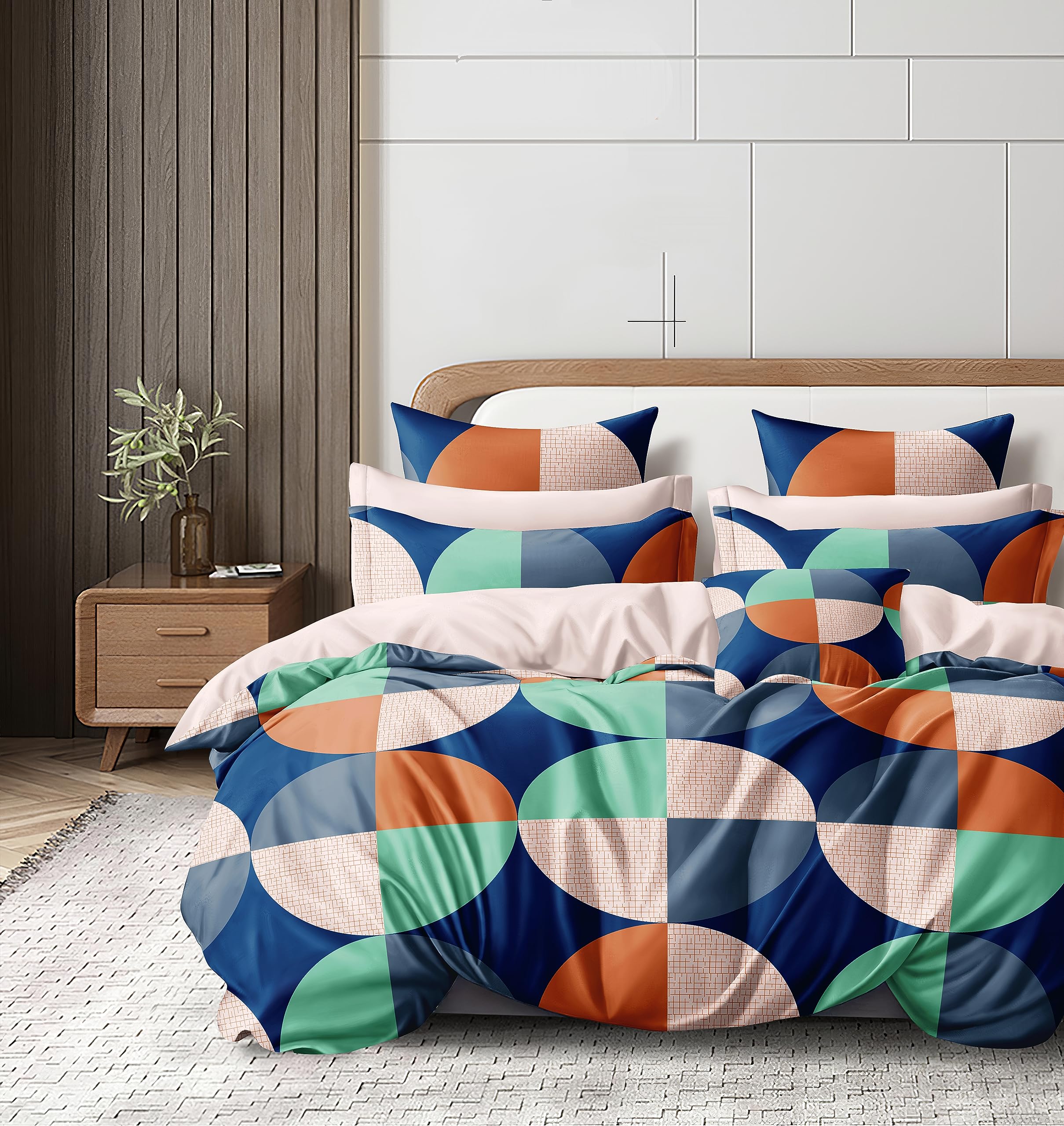Cortina 140 TC 100% Microfiber Printed Double Bedsheet Set with Two Pillow Case | Queen Sheet Set|Breathable and Skin Friendly| (90x100 Inches, Polka - Multicolor) (B0CF6CMW19) Amazon Price History, Amazon Price Tracker