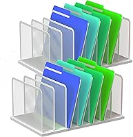 Vista 11 de Kuntine.B Organizador de archivos de escritorio, 5 secciones, organizador de escritorio vertical de malla, clasificador de archivos, organización