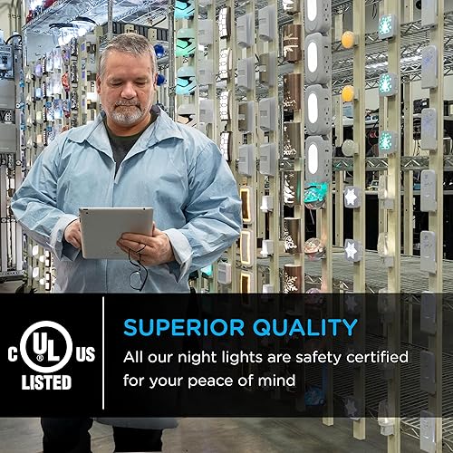 Miniatura 6 de Lights by Night 62466 - Luz nocturna LED, luz nocturna de encendido y apagado manual para enchufar y apagar, luz nocturna ideal para dormitorio,