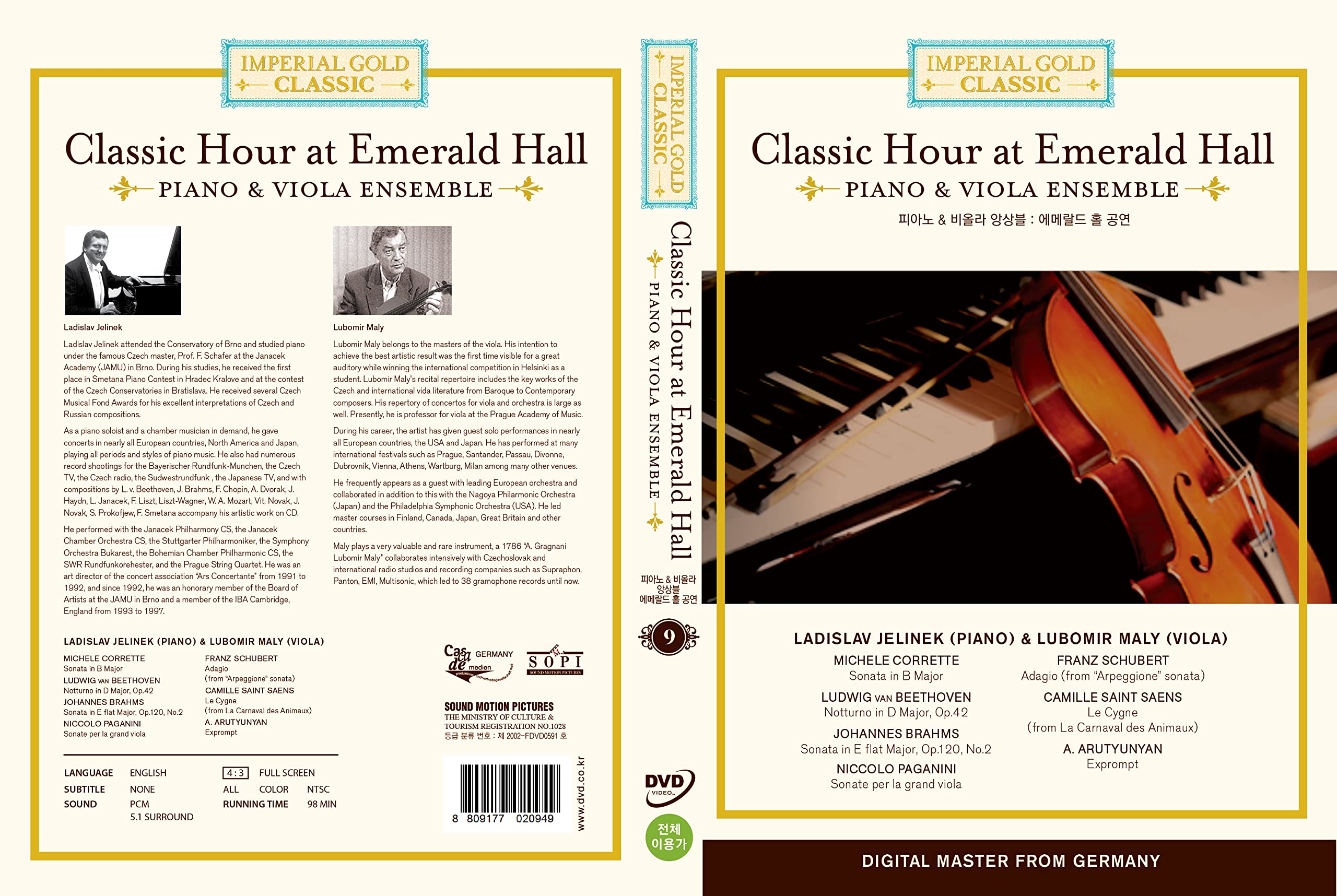No. 09 Imperial Gold Classic Classic Hour at Emerald Hall : Piano & Viola Ensemble