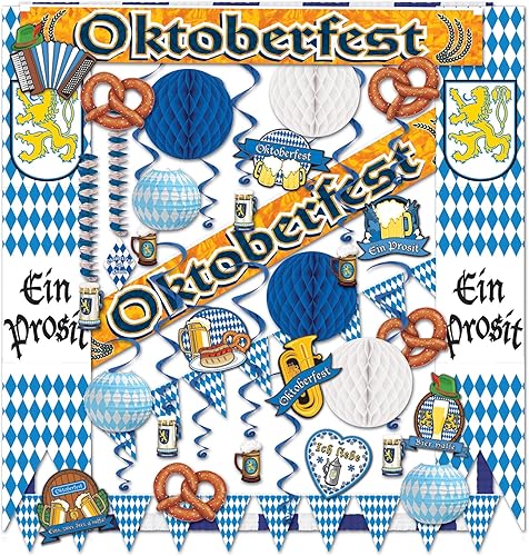 Beistle Kit de decoración Oktoberfest - 37 piezas