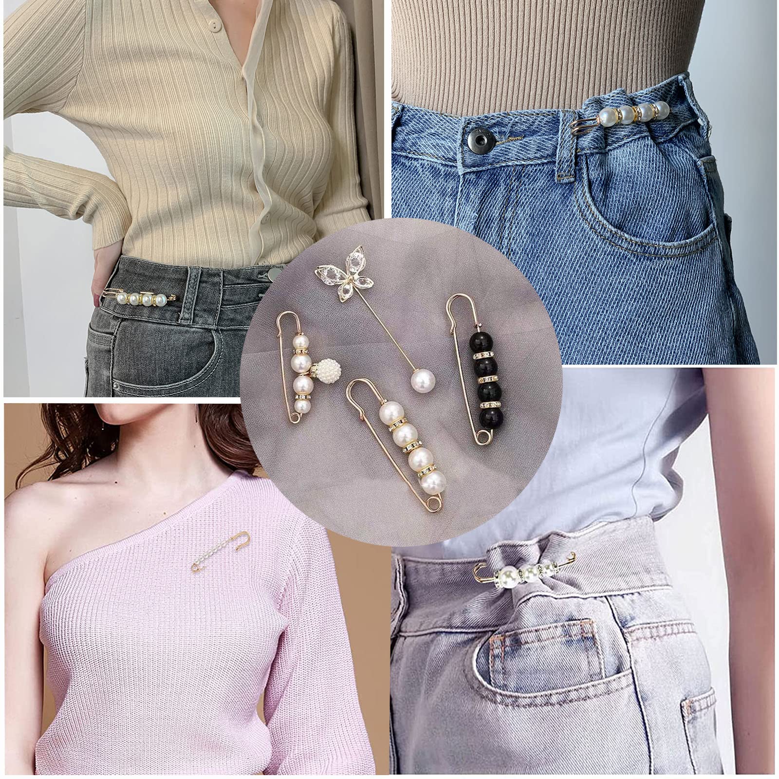 Pince À Châle Pour Pull Perlé Épingle De Sûreté En Cristal Epingles De