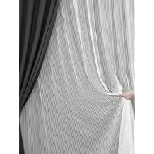 Modern  izgili T l Perde, 300x260 cm, Pilesiz Ekstrafor B zg l , K r k Beyaz