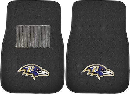 Vista 46 de FANMATS NFL-Teams - Juego de 2 alfombrillas bordadas para coche, unisex, para adultos Negro
