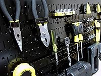 Vista 6 de Wall Control - Tablero de clavijas para pared, paquete de 3 tableros de clavijas horizontales de metal de 16 pulgadas de alto x 32 pulgadas