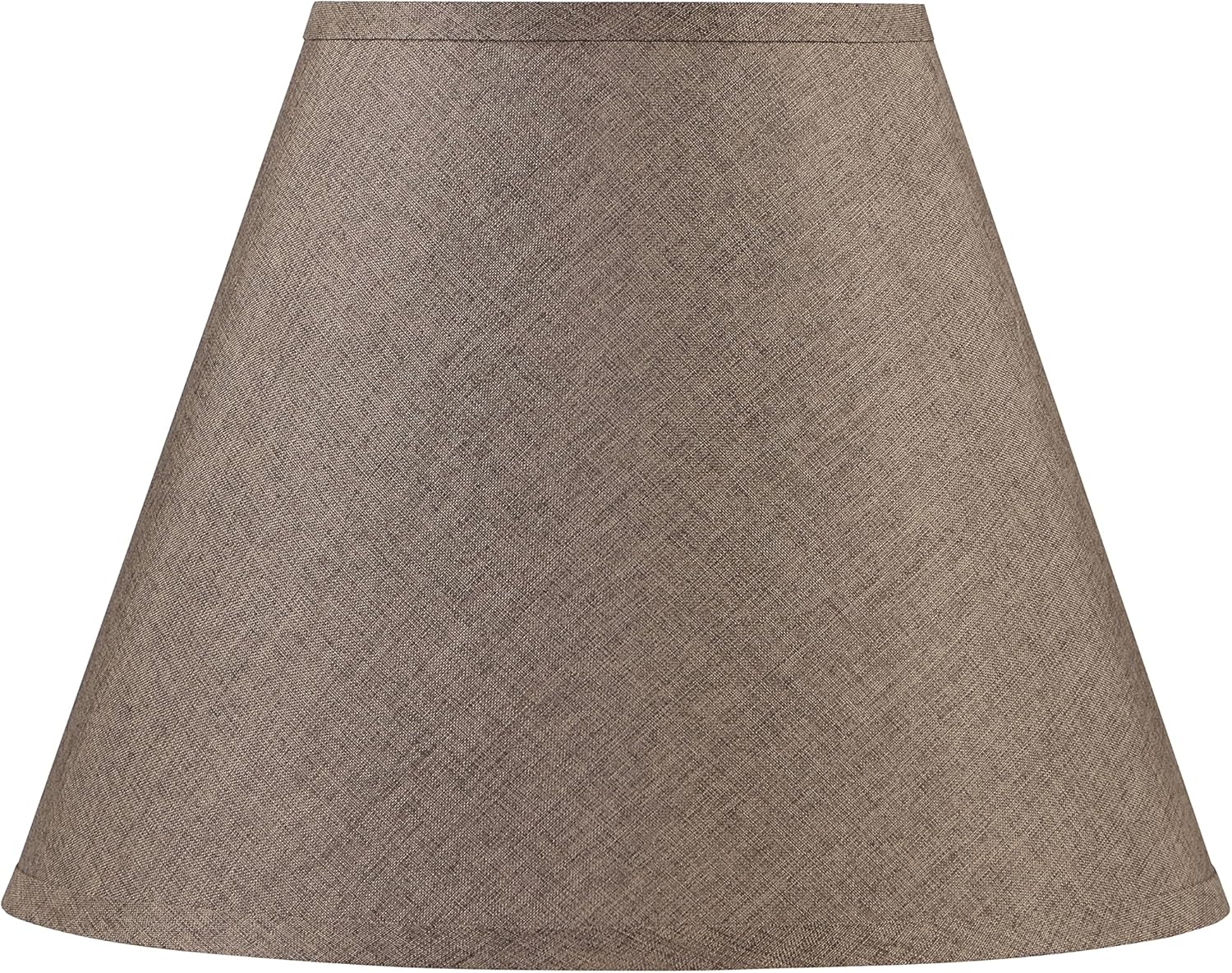 Aspen Creative 32090A Hardback Empire Transitional Spider Lamp Shade in Iron Burlap Texture Fabric, 7" Top x 14" Bottom x 11" Slant Height