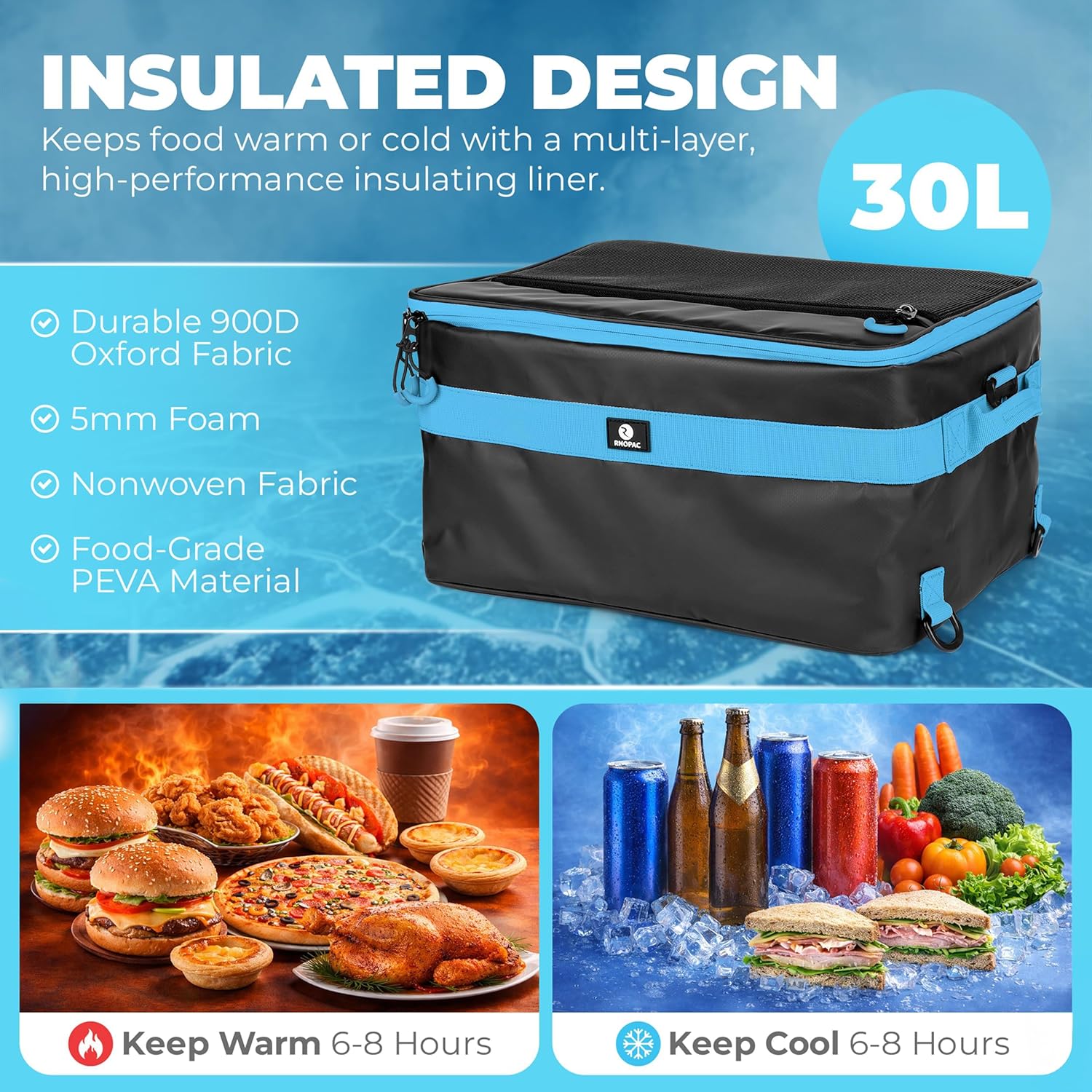 Insulated Cooler Bag – Heavy Duty Leakproof Soft Cooler