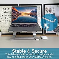 Vista 8 de Macally Mini teclado y un soporte ergonómico para portátil, excelentes accesorios para MacBook