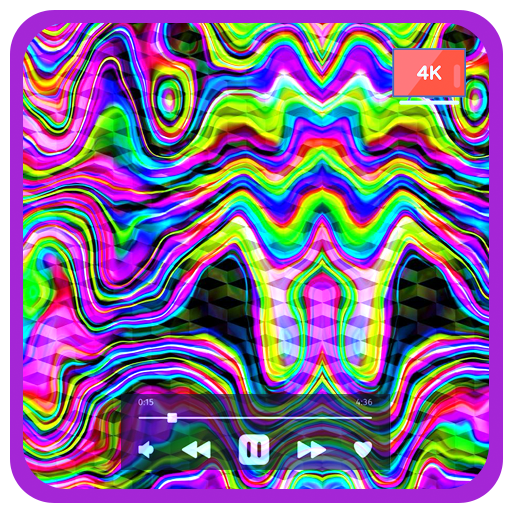 Viaggio di colori psichedelici: onde visive astratte e flusso...