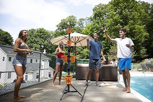 Miniatura 7 de Cubo de puf B3 juego de patio trasero al aire libre juego de fiesta de lanzamiento de bolsas de frijoles para césped, campamento gigante de 5 pies,