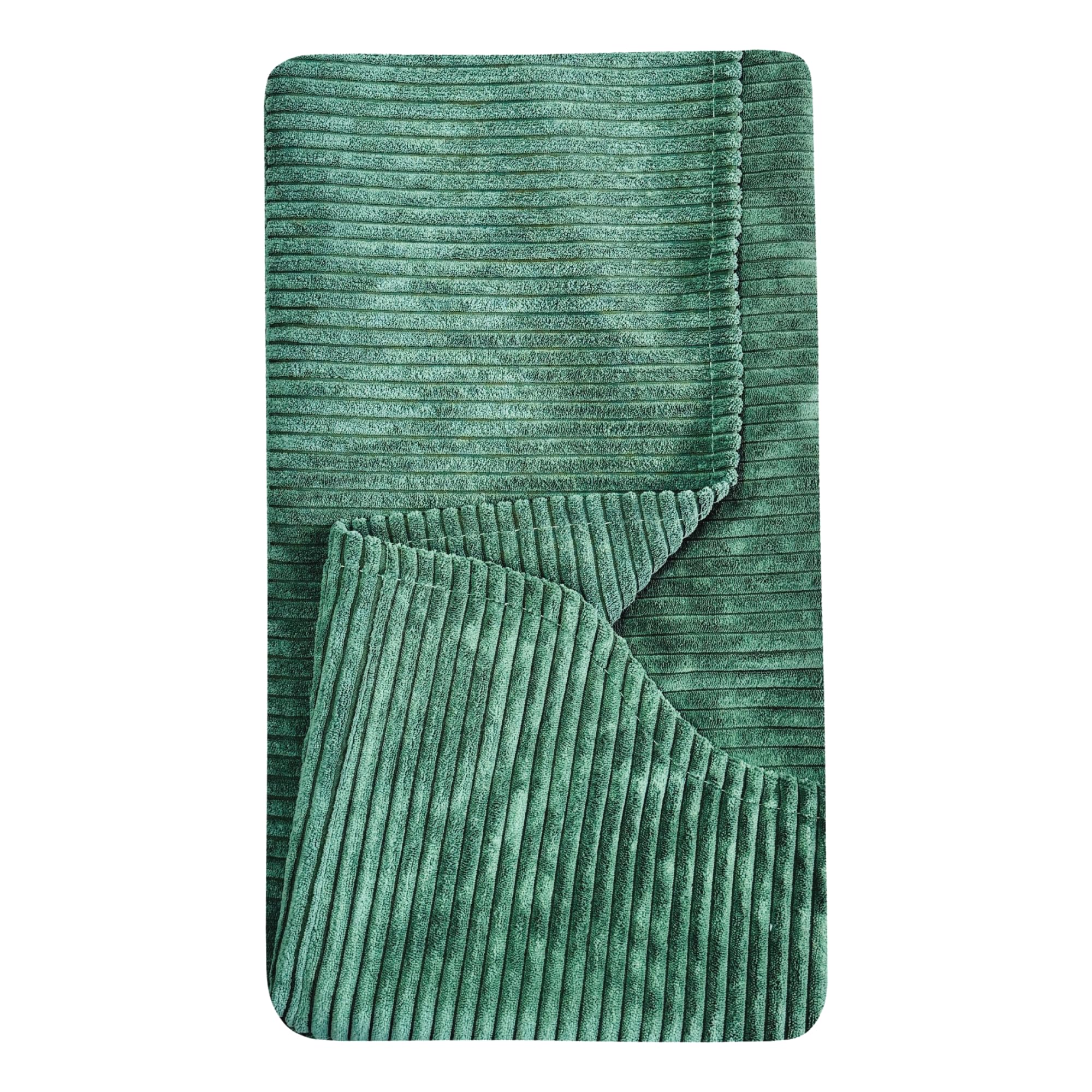 4L Textil ortopedyczne sztruksowe legowisko HUGO, miękkie posłanie dla psa,legowisko dla dużego psa z możliwością prania(80x60 cm, Zielony)