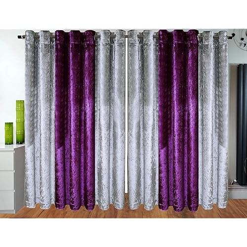 Grey And Purple Curtains Amazon Co Uk