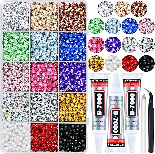 Vista 76 de 4500PCS Resin Flatback Rhinestone, 2mm 3mm 4mm 5mm 6mm Lemon Yellow Flatback Rhinestones for Tumblers, Nails Art, Mugs, Bottles, Craft Decoration