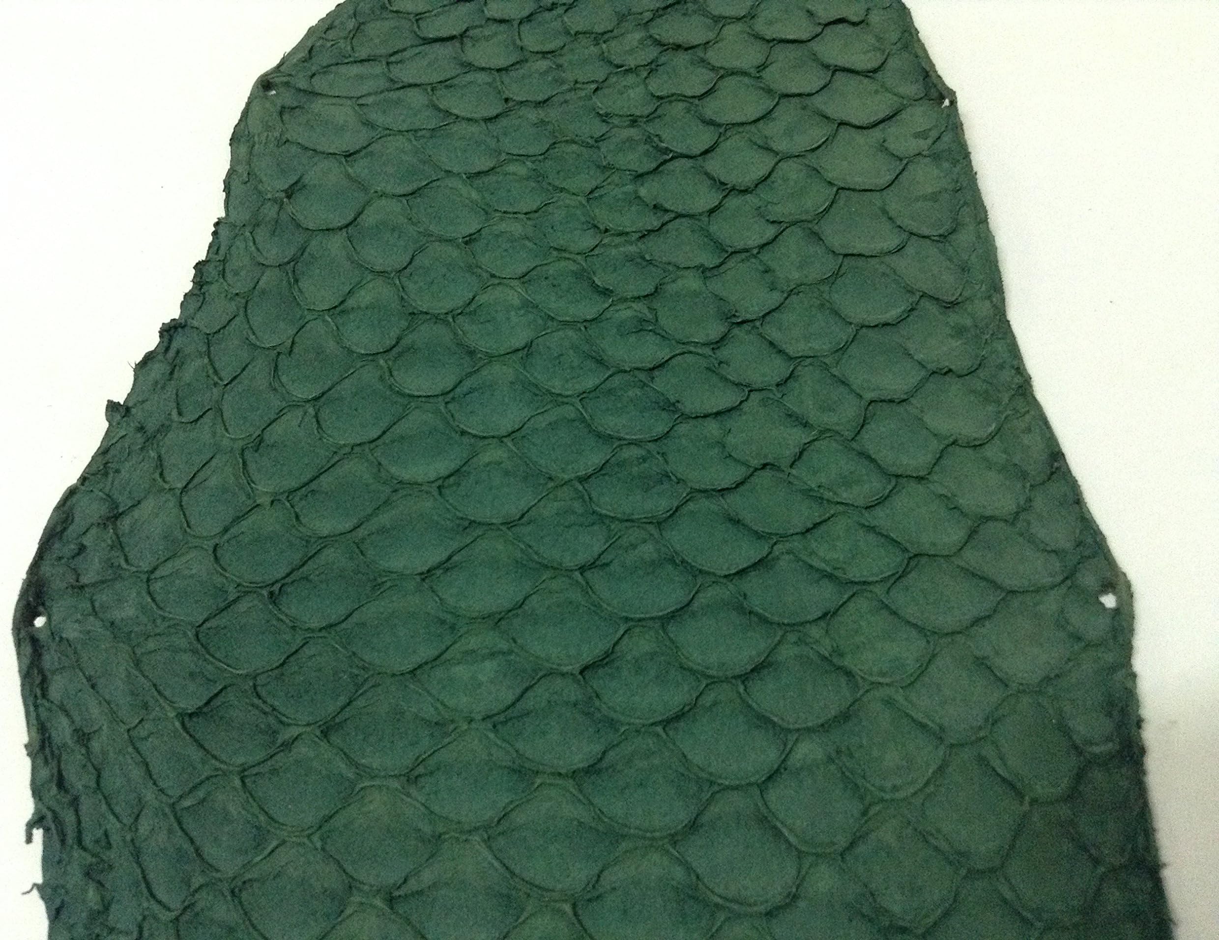 Matt Green Genuine Tilapia Fish Skin Hide Leather