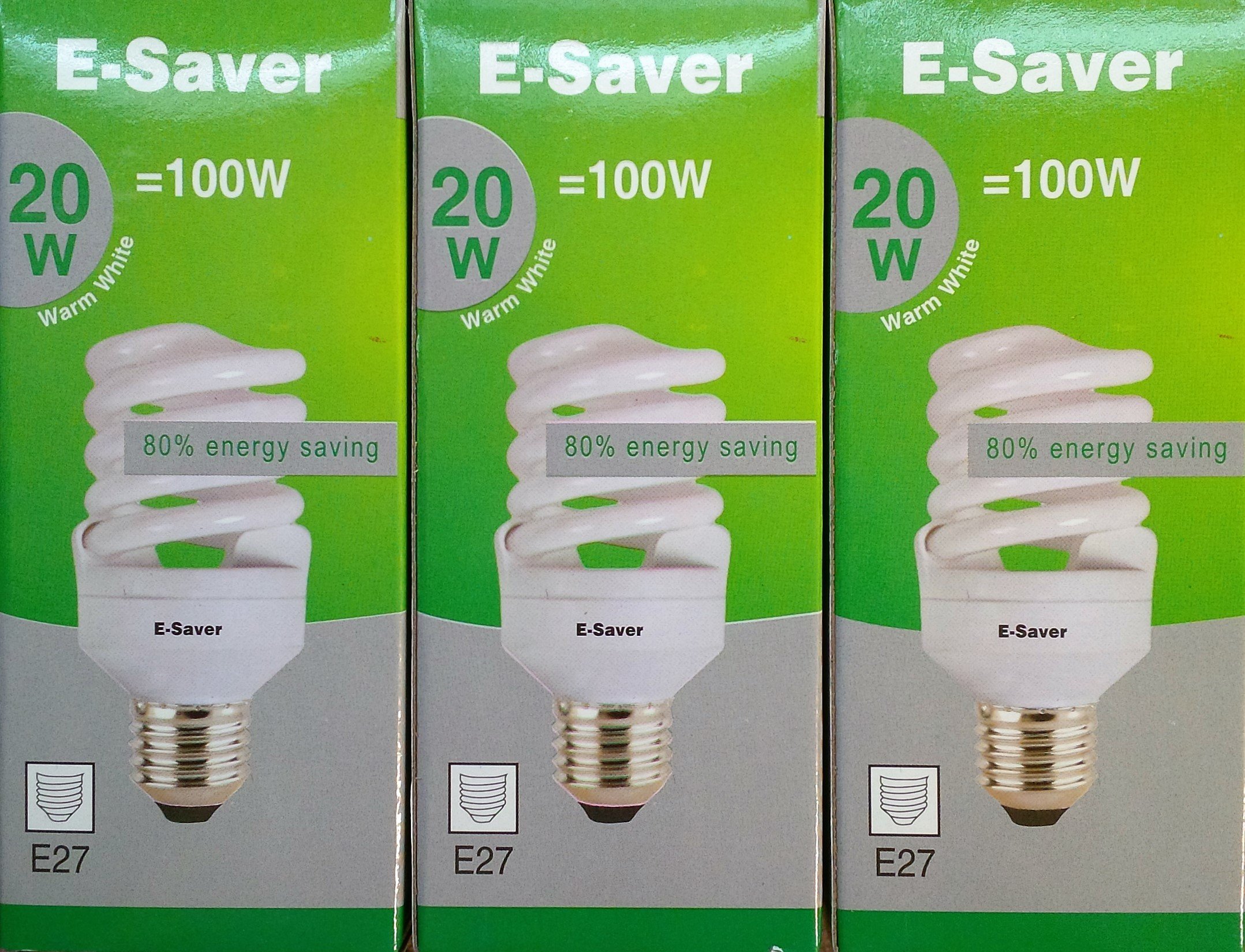E-Saver CFL Energy-Saving Bulb, E27, 100 W