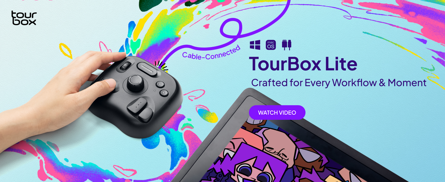 Amazon.com: TourBox Lite - Editing Keyboard Compact, Artists Go-to