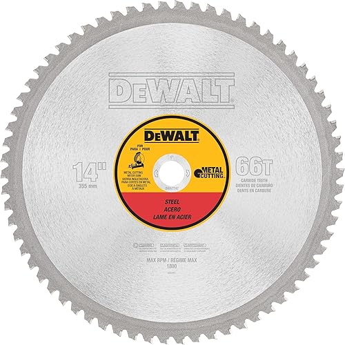 DeWalt DWA7747 14" 66T Heavy-Gauge Stiff Plate Ferrous Metal Cutting Saw Blade