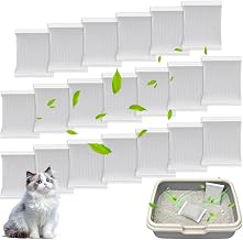 20 Pcs Activated Carbon Cat Litter Bags Active Carbon Filter Replacement Filter for Effective Absorption of Odors Litter Odors for Cats Cabinets Shoes
