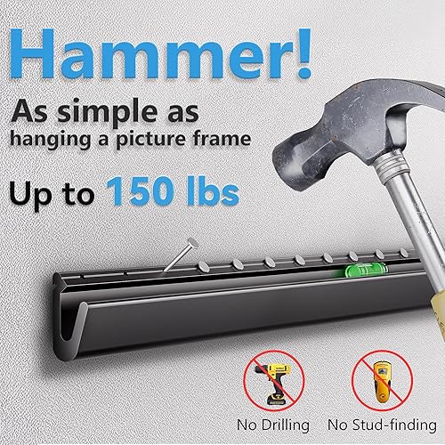 Miniatura 5 de Auoace Soporte de pared para TV sin pernos, soporte de TV sin tachuelas para paneles de yeso de 32 a 75 pulgadas, hasta 150 libras, sin daños, sin