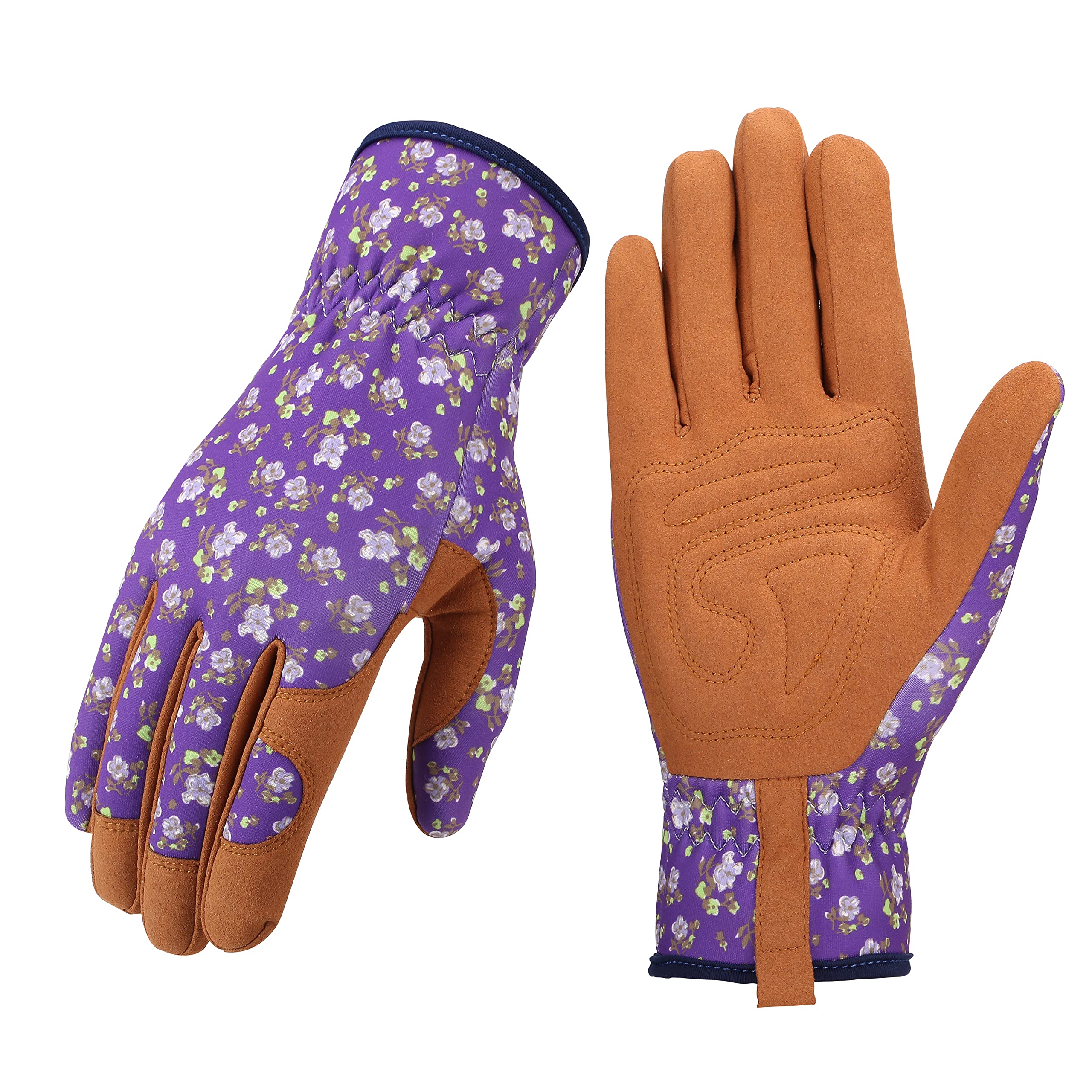 Leder-Gartenhandschuhe, Handschuh für Frauen – dornbeständige Gartenhandschuhe, Rosenschnitthandschuhe, Arbeitshandschuhe für Jäten, Graben, Rechen und Beschneiden