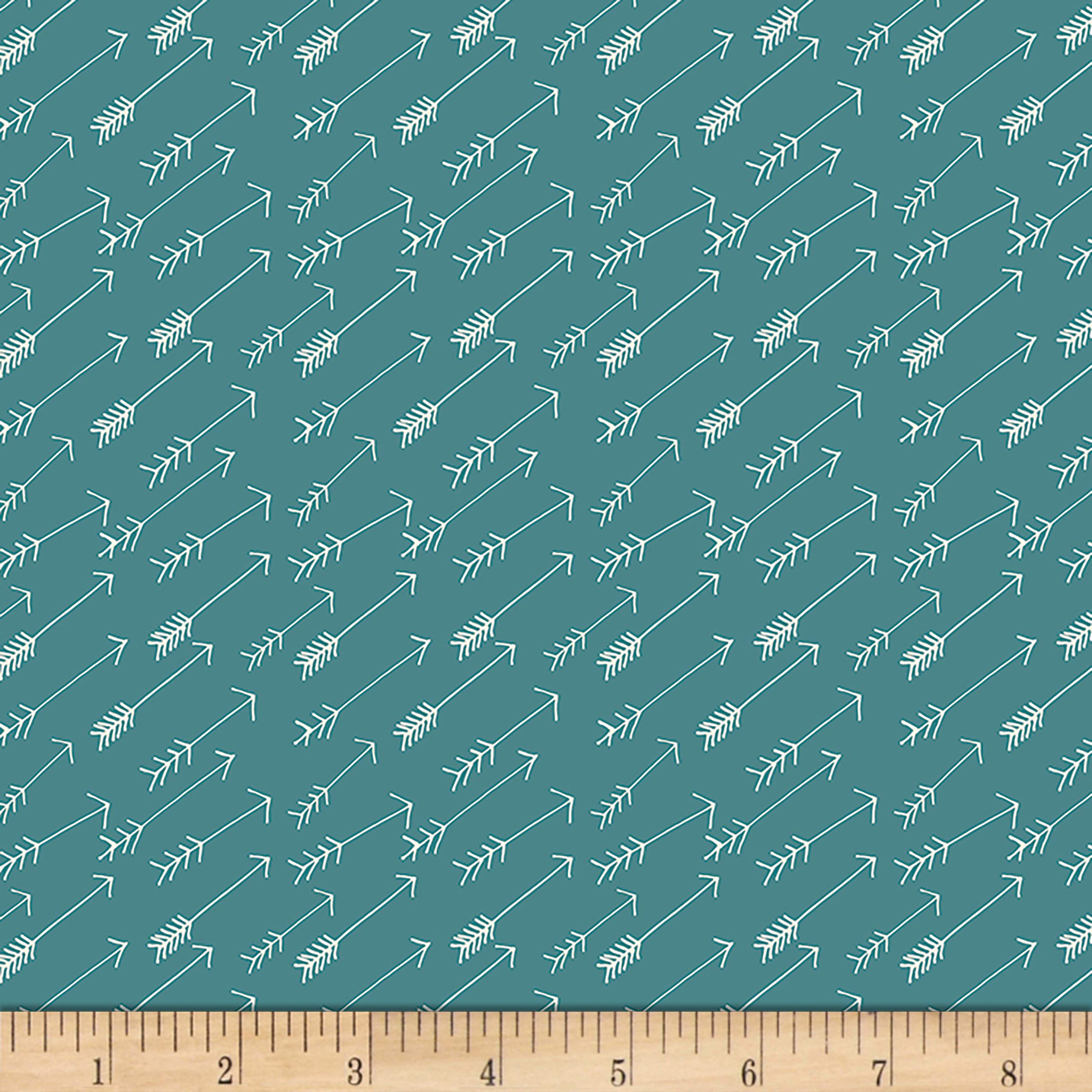 Art Gallery Fabrics Art Gallery Hello Bear Adventure Springs Fabric, Blue