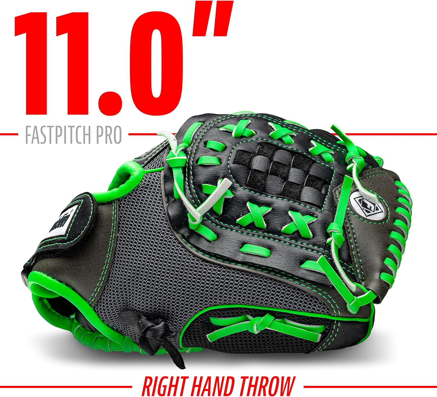 Franklin Sports Fastpitch Softball Gloves - Windmill Adult + Youth Fielding Gloves - 11" or 12" - Pink + Green