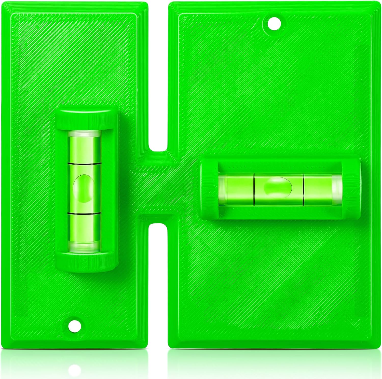 Labor Saving Devices for Old Work Box, Electrical Cutter, Low Voltage Tools for 1Gang/2 Gang Metal Boxes, Non Metallic Electrical Extender, Wall Outlet Template Built in Level(1 Pack,Green)