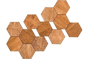 Boho Fridge Magnets: Hexagon Honeycomb-Style Wooden Magnets for a Touch of Earthly Charm