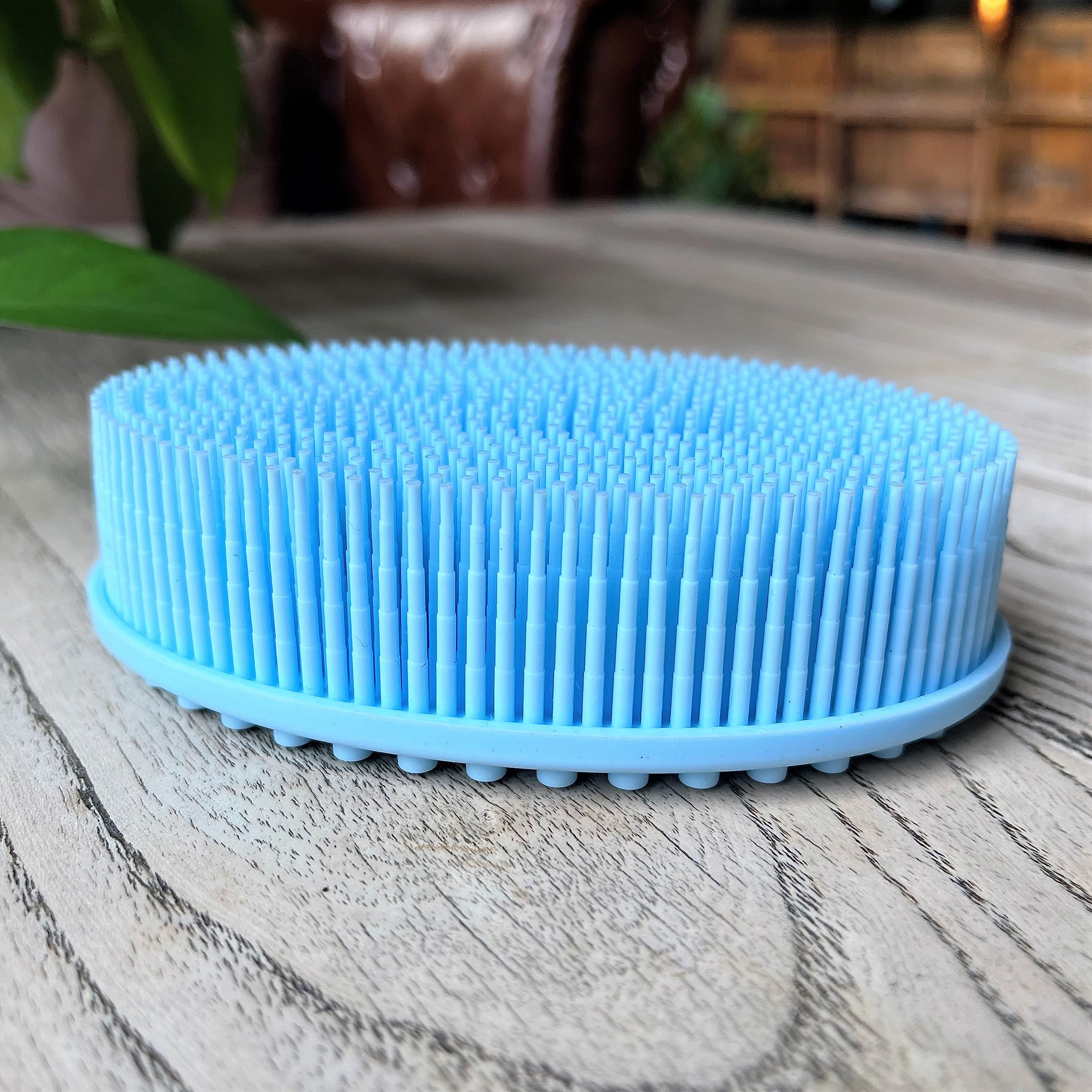 Premium Sensory Brush for Kids or Autism,Soft Silicone Body Scrubber,2 in 1 Sensory Room Occupational Therapy Brushes,Silicone Loofah,Pet Shower Brush Bath Brush Shampoo Brush - Image 2
