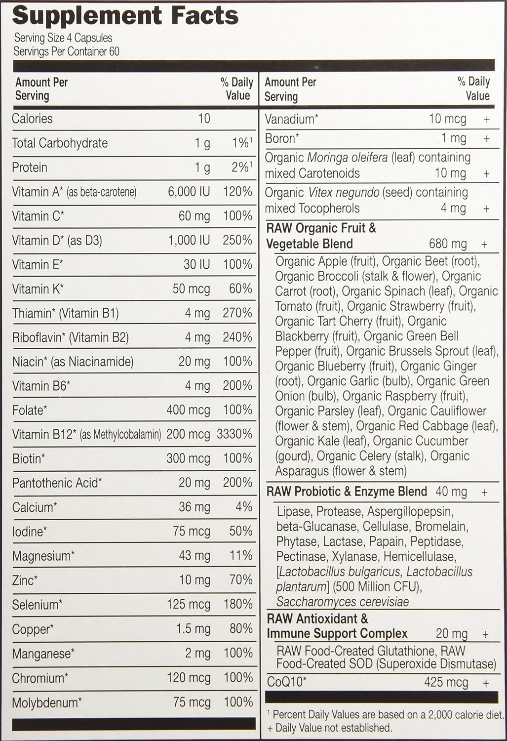 Garden of Life Vitamin Code Raw 50 and Wiser Women's Multivitamin[2 packs of 240 each]