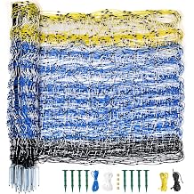 PPOLB Highly Visible Blue Electric Fence Netting, 42.5" H x 164 L, Portable Livestock Nets Mesh for Goats, Sheep, Hogs, Dog, Electric Fencing for Backyards, Homesteaders, Farms Ranches, and Gardens