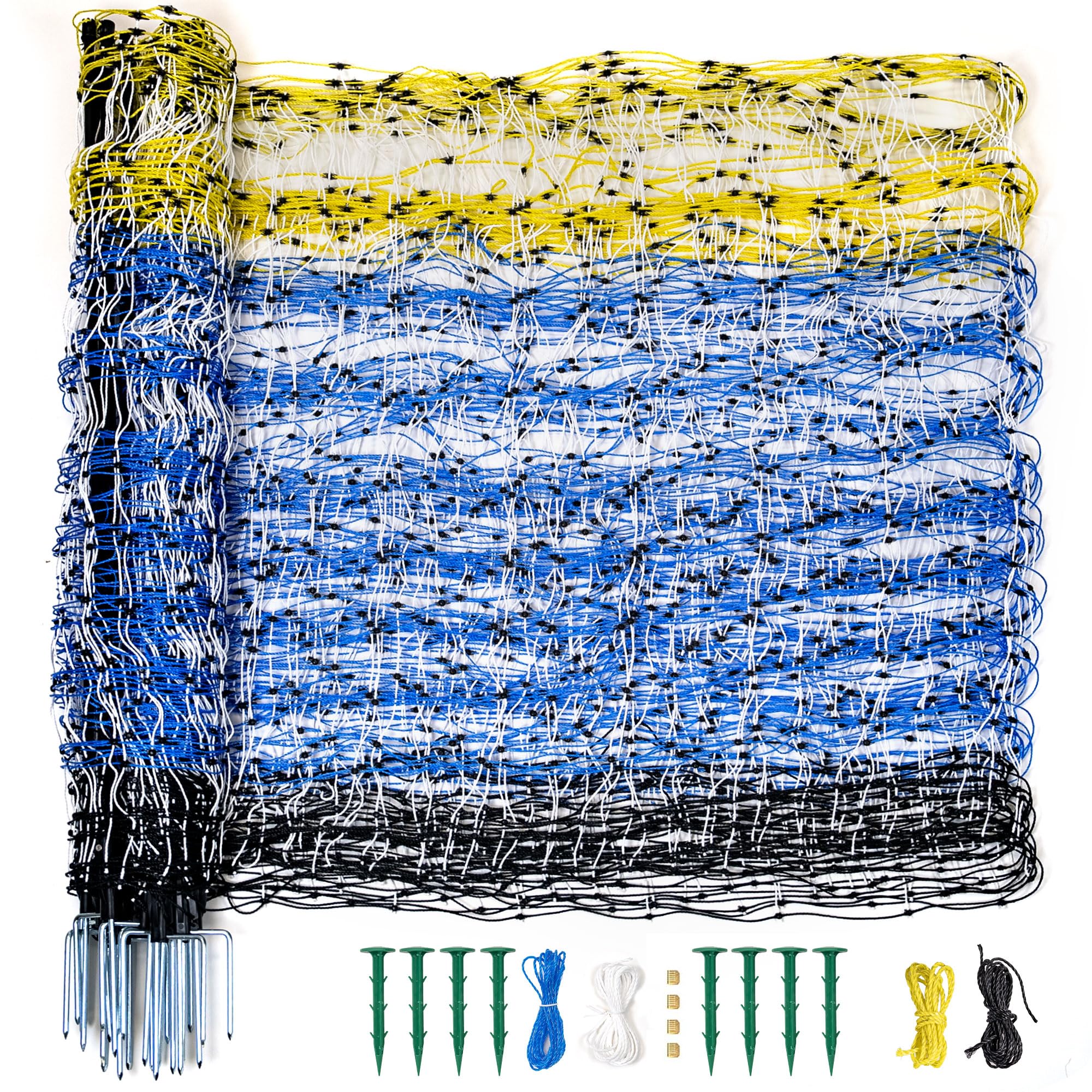 Photo 1 of PPOLB Highly Visible Blue Electric Fence Netting, 49.6" H x 164' L, Portable Livestock Nets Mesh for Goats, Sheep, Hogs, Dog, Electric Fencing for Backyards, Homesteaders, Farms Ranches, and Gardens