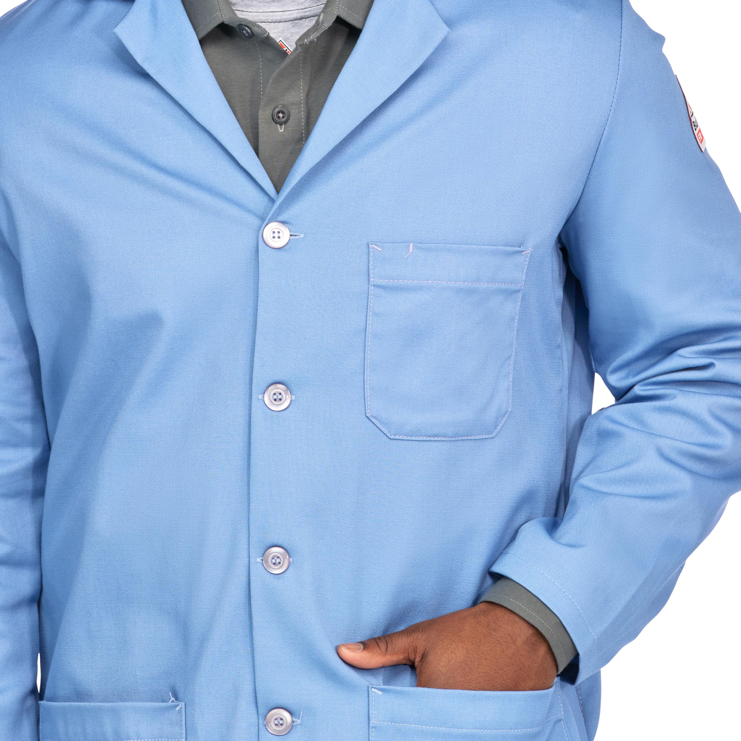 Bulwark Men's Flame Resistant Lab Coat Bulwark Men's FR Concealed