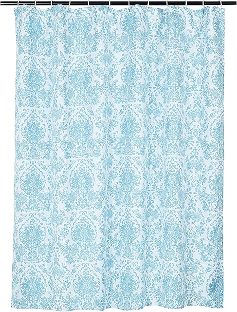Amazon Basics Blue Bella Bathroom Shower Curtain - 72 Inch
