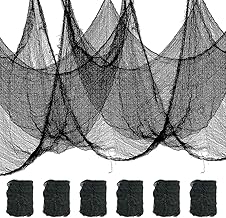 pobuu 6 Pack Halloween Decoration Creepy Cloth,Large Spooky Gauze Cheesecloth for Haunted House Party Outdoor Yard Walls Doorway Entryways,182x76cm