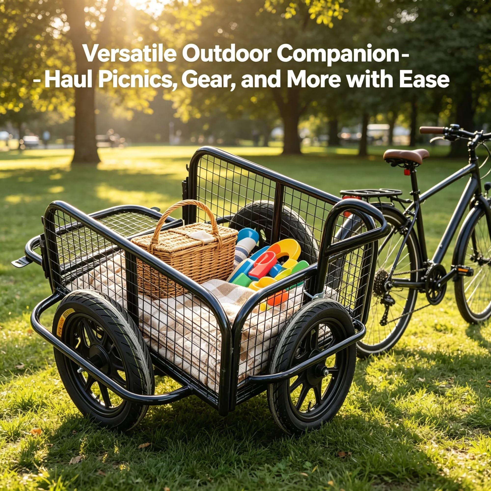 Remorque de Vélo à Roue Unique – Panier de Transport Robust pour Vélos Électriques