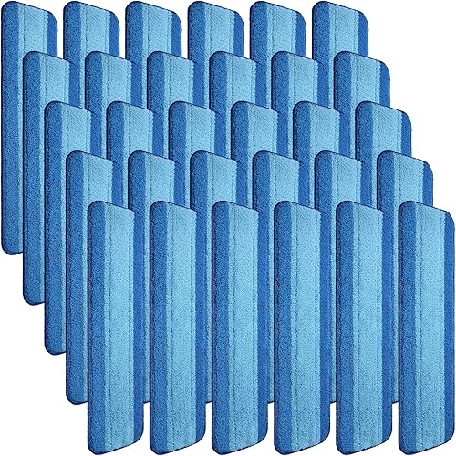 30 almohadillas de limpieza de microfibra compatibles con Bona Mop reutilizables de 18 pulgadas, almohadillas de repuesto de microfibra lavables,
