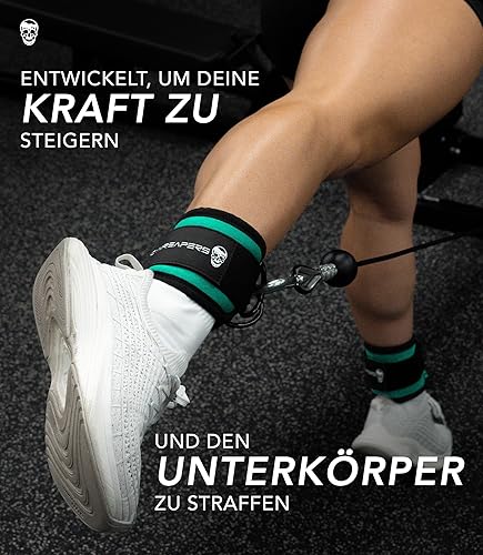 Miniatura 66 de Correas de tobillo (par) para patadas traseras en máquinas de cable, entrenamientos de glúteos, ejercicios de la parte inferior del cuerpo - Correas