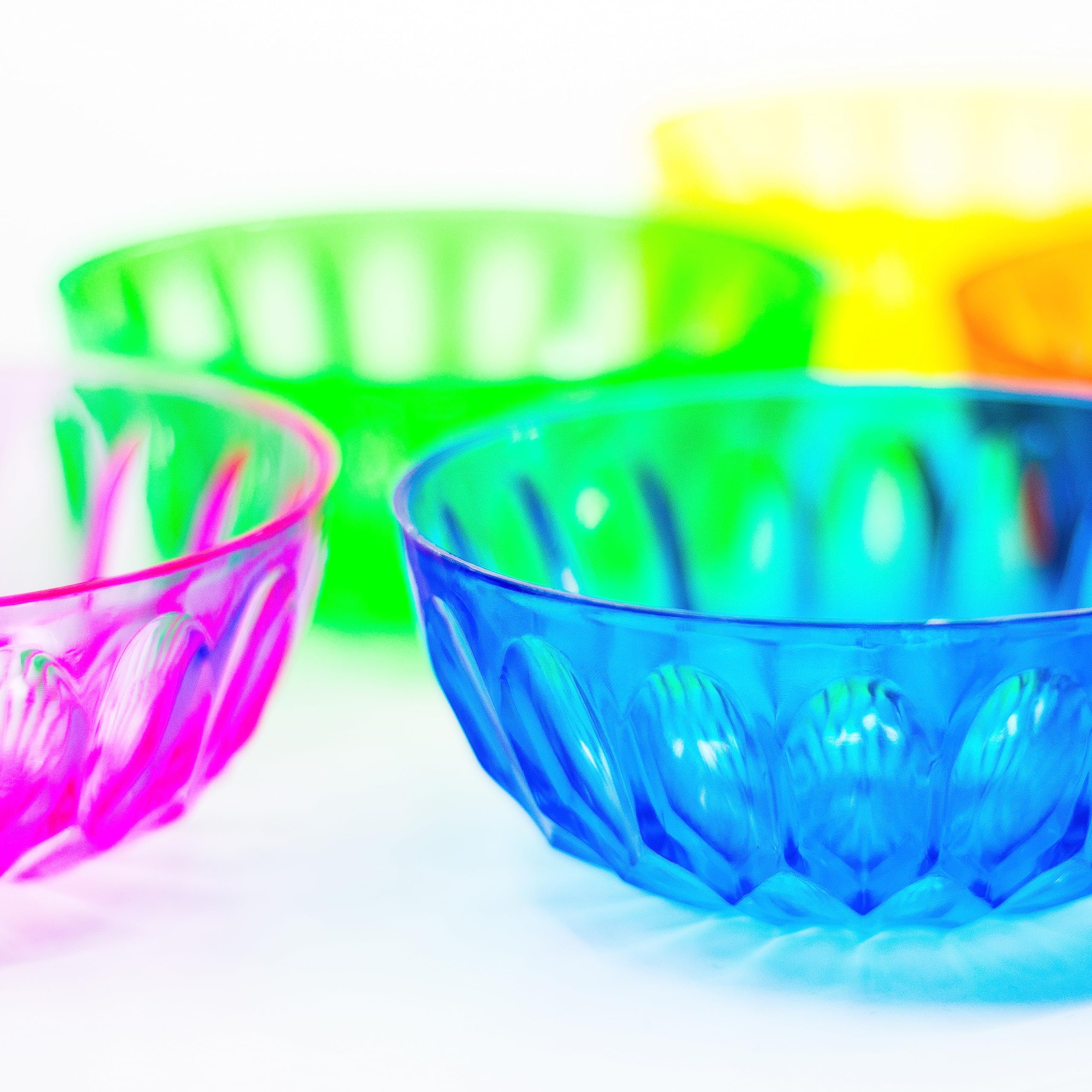 KOVA® 96x Kompottschälchen/Eisbecher, Plastikschüssel Set - Wiederverwendbare Dessertschalen Schale Schüssel aus Kunststoff, Plastik für Desserts, Suppen, Salate - Kunststoffschalen + 1 Bildmagnet
