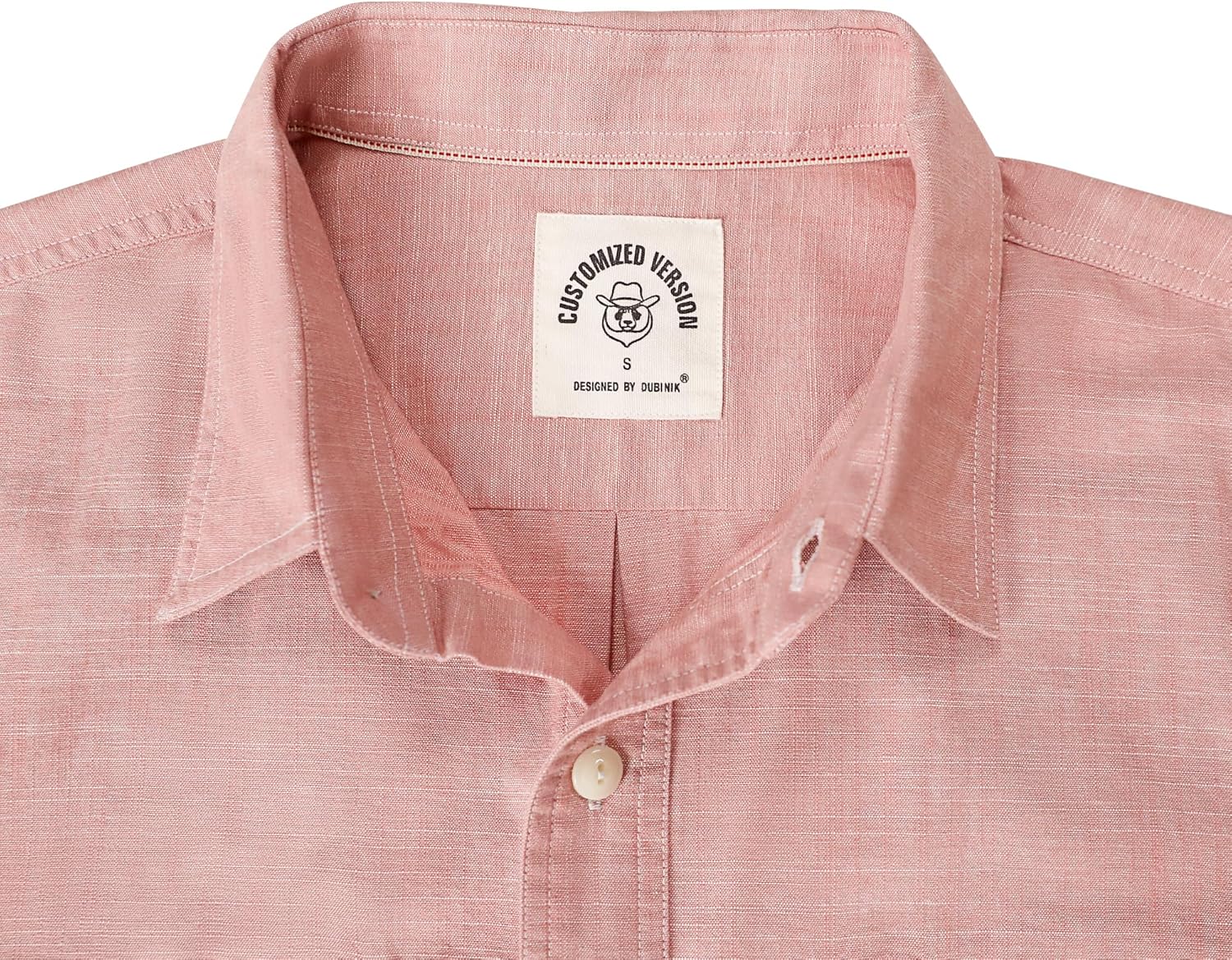 Dubinik® Men’s Soft Lightweight Chambray Short Sleeve Summer Breathable Cotton Shirt for Daily Casual Wear - Image 3