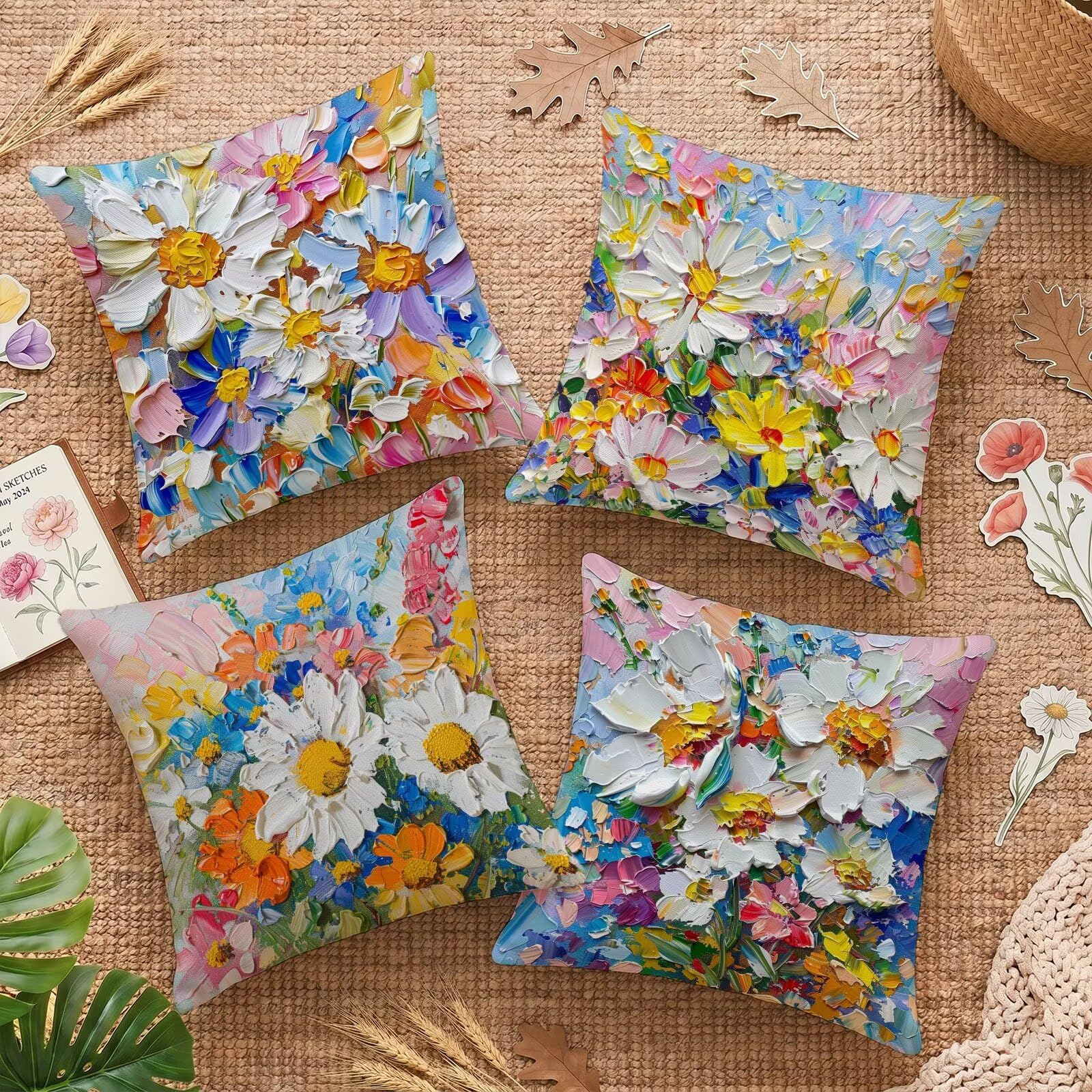 Housse de coussin 55x55cm imperméable pour éviter les taches sur le canapé