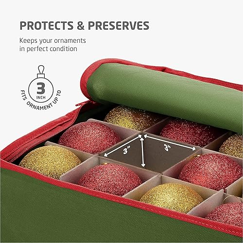 Vista 37 de ZOBER - Caja grande para guardar adornos navideños, con capacidad para 54 adornos y separadores, recipientes de tela no tejida y duraderos