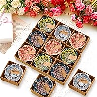 Yoande 12pcs Bohemian Ceramic Dipping Bowls 3.3" - Mexican Pottery Wedding Favors, Bridal Shower Baby Shower Guest Gifts