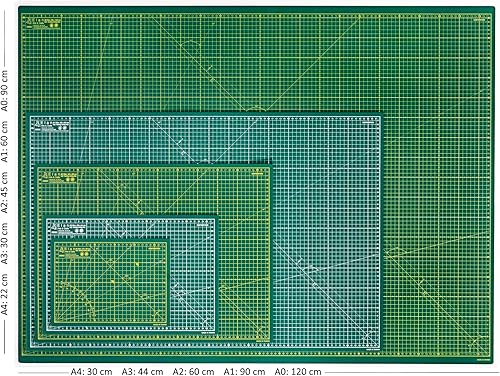 Miniatura 5 de Elan Tapete de corte verde A0 A1 A2 A3 A4, tapete de 5 capas, tabla de cortar autorreparable, tapete de arte, tapete de corte autorreparable,