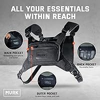Vista 2 de MVRK Mochila de pecho resistente al agua - Chaleco para correr para entrenamientos, soporte para teléfono para correr, almacenamiento adicional