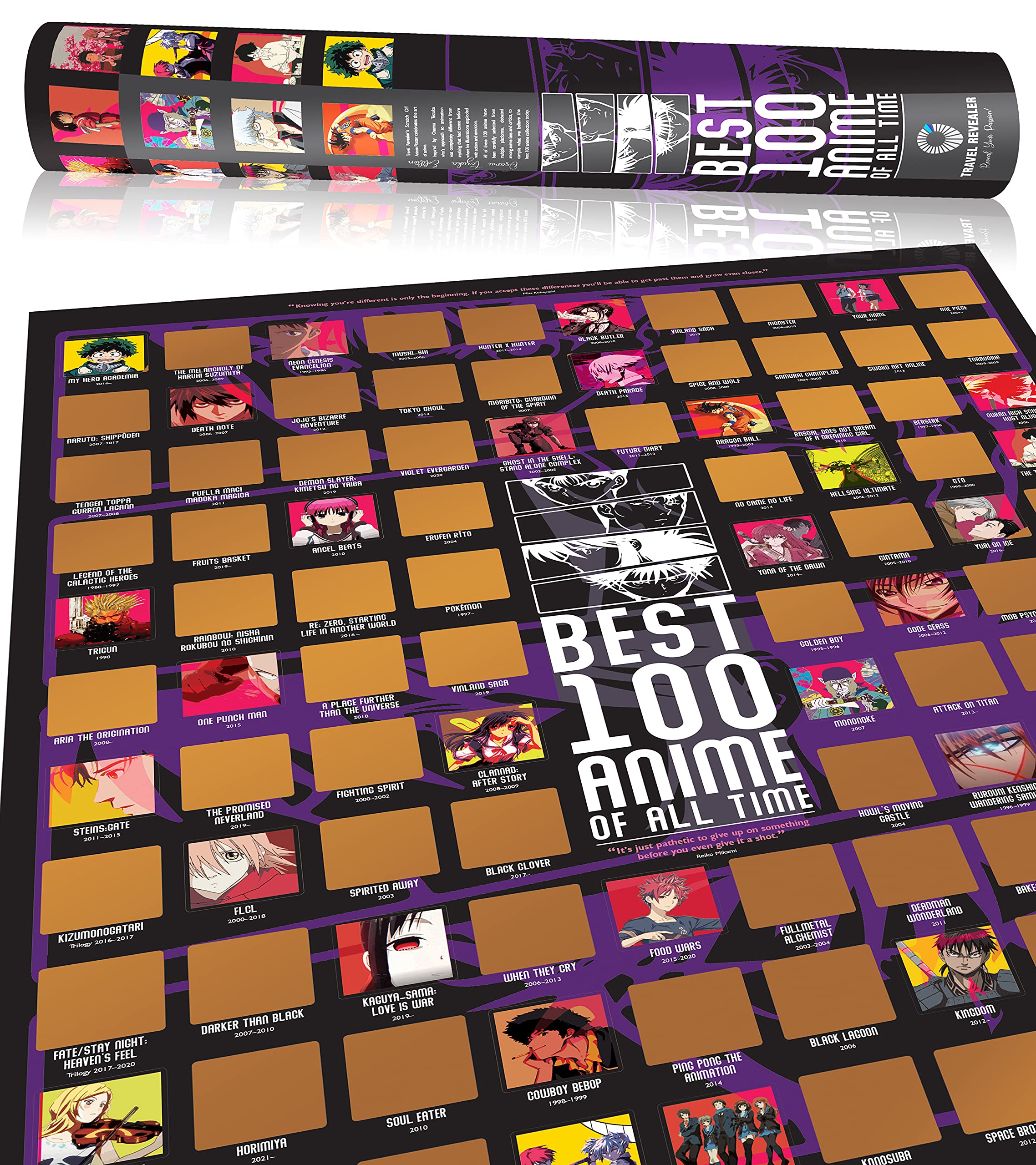 Buy 100 Anime Scratch Off Anime by Travel Revealer. Anime Bucket List