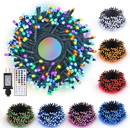 Luces de Navidad multicolores 200 luces LED para árbol de Navidad 200 luces LED conectables de hadas de Navidad con 8 modos temporizador y memoria Luces de Navidad multicolores 200 luces LED para árbol de Navidad 200 luces LED conectables de hadas de Navidad con 8 modos temporizador y memoria