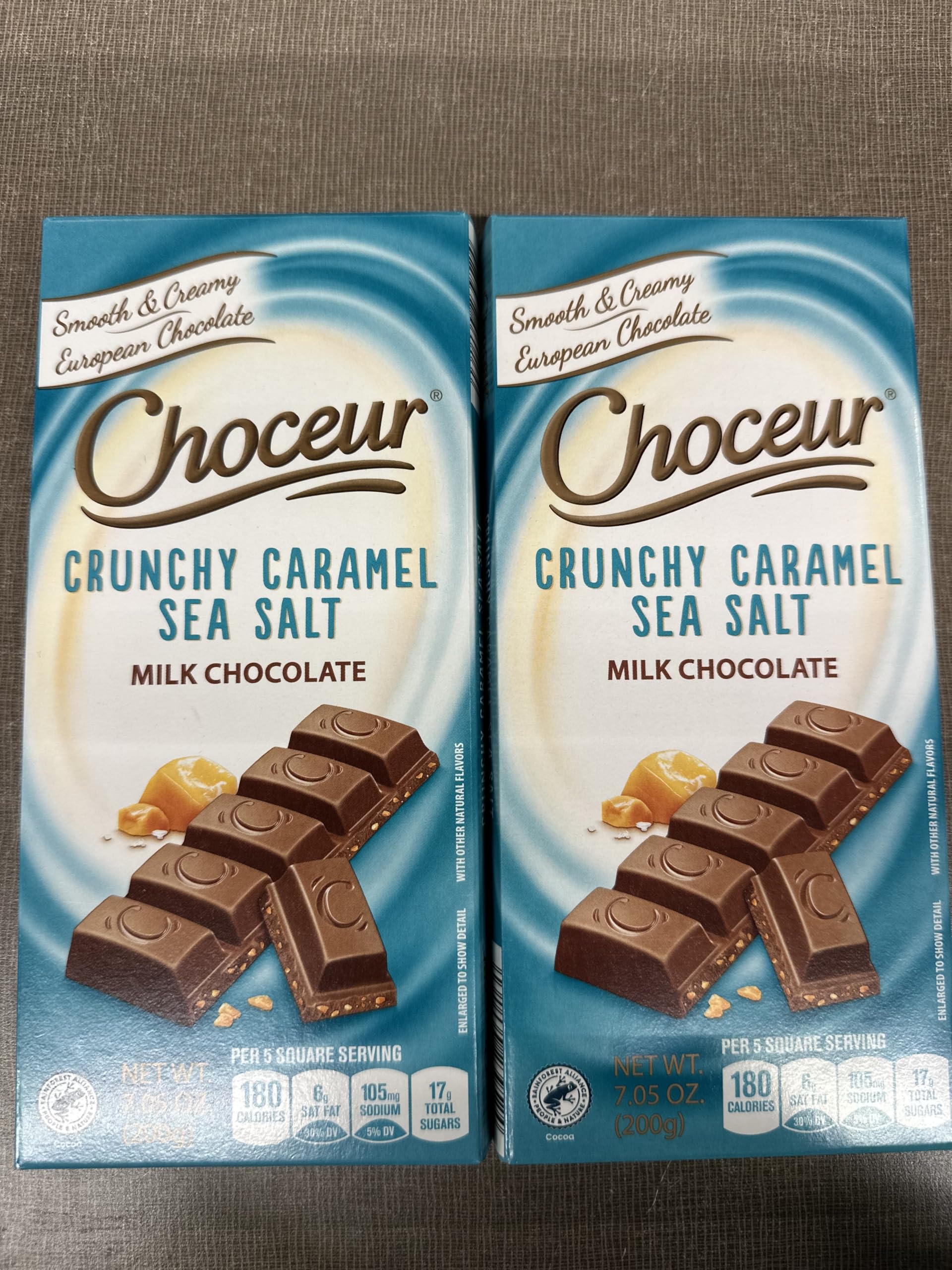 Amazon.com : Choceur Crunchy Caramel Sea Salt Milk Chocolate 7.05