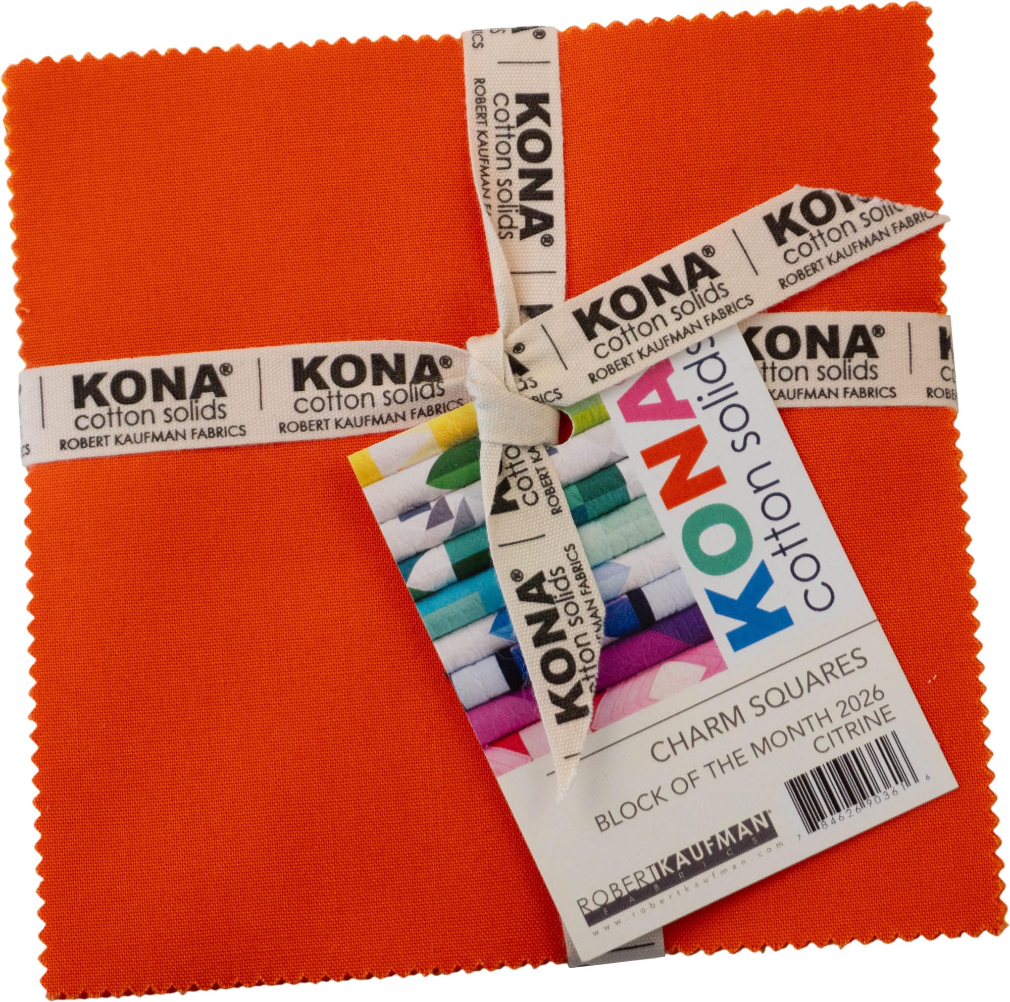 Kona Cotton Solids BOM Color Patchwork Party Citrine 42 5-inch Squares Robert Kaufman CHS-1363-42