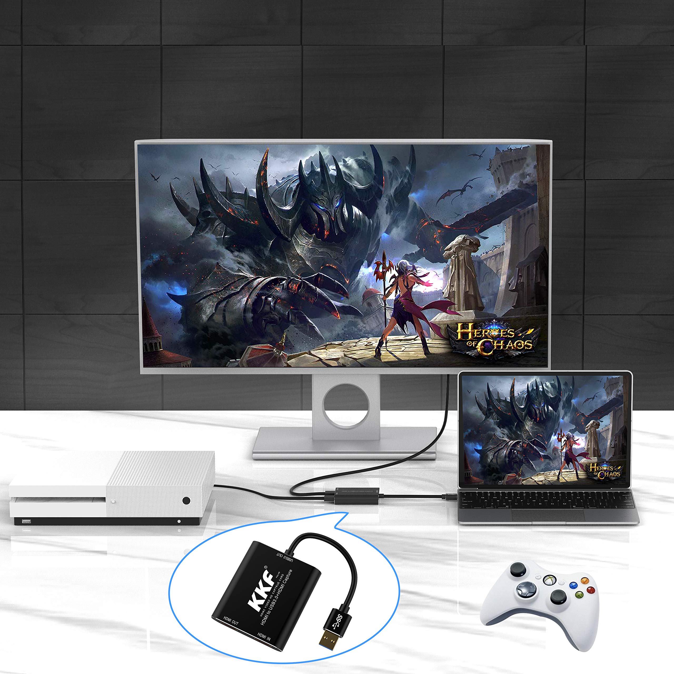 KKF HDMI Video Capture Card 4K, USB3.0 1080P 60FPS HD UltraLow Latency